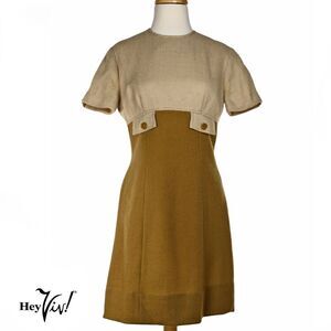 Vintage A Line Dress Parfait Originals Empire Waist Metal Zip Size Med - Hey Viv